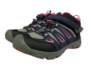 KEEN (キーン) トレッキングシューズ 登山靴 ジュニア スニーカー 101513 19.5cm US13 グレー ネイビー ブラック ピンク キッズ/025