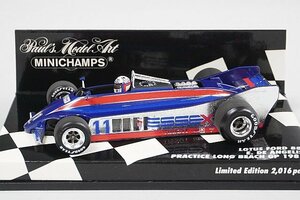 ミニチャンプス PMA 1/43 ロータスフォード 88 プラクティス ロング ビーチGP E.デ アンジェリス 1981 #11 400810011