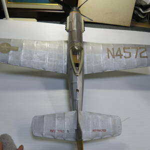 昭和レトロ　飛行機　木　紙　N4572　RESTRICTED　イタミ有　軍用機　貨物機　横60.5cm重さ130g　古道具やi (アイ)