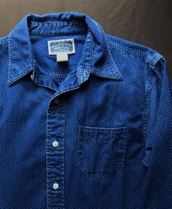 【名作】極美品 RRL POLKADOT WORK SHIRT ダブルアールエル ポルカドット ウォバッシュ ワバッシュ ラルフローレン シャツ 20s XS