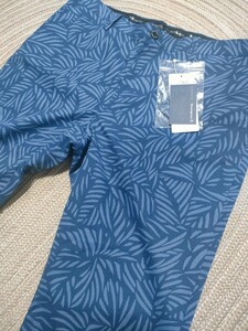 新品 定価24200 マンシング ボタニカル柄 ストレッチ パンツ w88 ネイビー 紺 メンズ MunsingWear スラックス 春夏 抗菌防臭