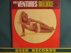 The Ventures ： Deluxe LP (( 赤盤 !! / ギター Inst Rock / 「ダイアモンド・ヘッド」、「アパッチ」収録 / 落札5点で送料当方負担