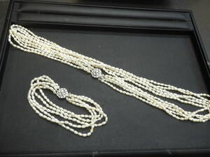 ベビーパール 5連ネックレス ブレスレット 小粒パール セット 真珠