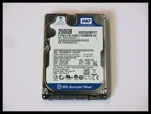 ◇送料185円 WDC WD2500BPVT 250GB 2.5インチHDD SATA◇1579