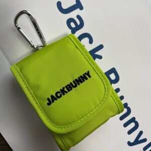 送料無料ジャックバニーbyパーリーゲイツJACK BUNNYスコープケース撥水性光沢防汚性ベルトループJBカラビナunisexライムyellow(大特価)新品