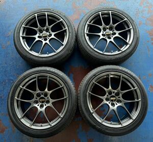 BBS RF504 17インチ 7.5J +48 5H100 ダイヤモンドブラック（DB）アルミホイール TOYOタイヤ SD-7 215/45R17 4本セット　keeper施工おまけ有