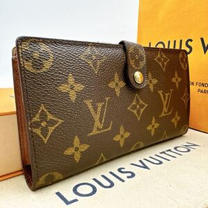 3719【美品】LOUIS VUITTON ルイヴィトン モノグラム コンチネンタルクラッチ がま口 二つ折り財布 ウォレット T61217/SD0997