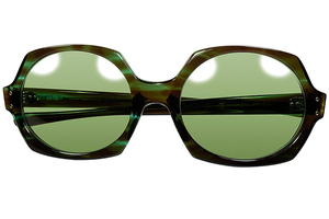 OLDサイケデリックTASTE体現1960s-70sUSA製デッド AMERICAN OPTICAL アメリカンオプティカル AO HEXAGON 六角形 サングラス ALL GREEN仕様 