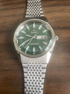 USED! 腕時計　TIMEX Qファルコン・アイ　緑　クォーツ