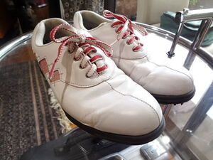 FootJoy フットジョイ e-Comfort ゴルフシューズ 白×ピンク レディース 23.5ｃｍ ゴルフウェア　全体に綺麗です。