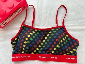 未使用　スポーツブラ　ショートキャミソール　グンゼ　BODY WILD　ダイヤブロックカラーズ　ヨガ　ワークアウト　M　日本製