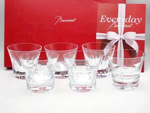 1円～☆未使用品☆Baccarat バカラ バカラ ロック グラス タンブラー クリスタル 6点 セット 52318648‐15