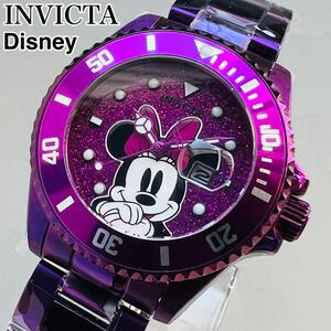 腕時計 INVICTA インビクタ 新品 DISNEY ディズニー コラボ ミッキー ミニー レディース パープル 世界限定 紫 クォーツ 電池式 かわいい