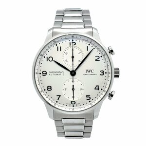 Zetton【箱/保証書有り】IWC　ポルトギーゼ クロノグラフ　IW371617　シルバー　青針　41mm　定価1,188,000円