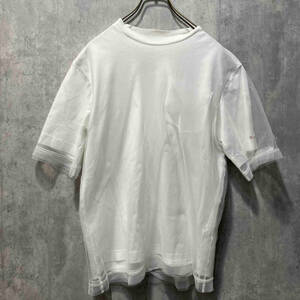 simone rocha × H&M Mesh T-Shirt Cut-Sew メッシュ半袖Tシャツ カットソー ホワイト SIZE S シモーネ ロシャ エイチアンドエム