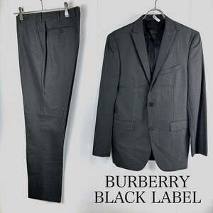 BURBERRY BLACK LABEL バーバリーブラックレーベル　サイズ38 パンツスーツ　セットアップ　チャコールグレー　2ボタン　背ぬき