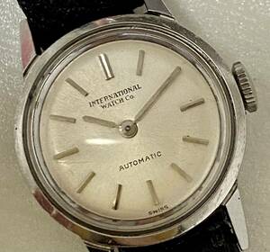 1円〜 N INTERNATIONAL WATCH Co IWC インター シルバー文字盤 レディース 自動巻き アンティーク 稼動品 腕時計 6227943