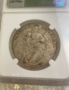 NGC鑑定UNC 1868年ドイツ ババリア マドンナ ターラー銀貨 Bavaria Madonna Taler Theler アンティークコイン ターレル グルデン DETAILS有