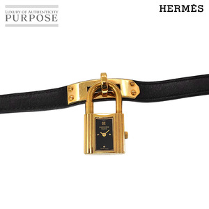 エルメス HERMES ケリーウォッチ ヴィンテージ レディース 腕時計 ブラック クォーツ ウォッチ カデナ Kelly Watch 90237008