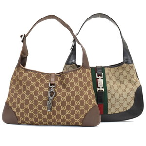 1円 ◎GUCCI グッチ ジャッキーライン バッグ 2点 まとめ売り◎E.Cir.zE-16