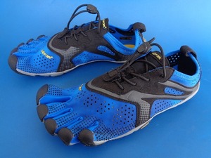 14533■新品同様 超美品 FIVE FINGERS Vibram 5本指 ビブラム ファイブフィンガーズ 25.5 20M7002 ブルー 青 スリッポン サンダル