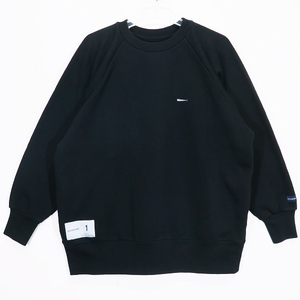 DESCENDANT ディセンダント 19AW PE CREW NECKSWEATSHIRT 01 クルーネック スウェット トップス トレーナー ブラック ラグラン Novk