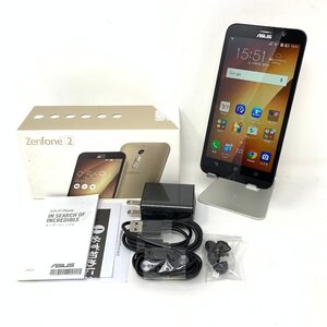 ◆美品/箱有り◆ASUS/ZenFone 2(RAM 4GBモデル)/32GB/ゴールド/14764