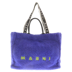 MARNI マルニ テリークロスハンドバッグ/ショルダーバッグ フロントロゴ ボア ブルー SHM0053Q0 P5441