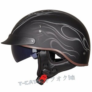 ☆新品ハーフヘルメット 内蔵ゴーグル 12色 半帽ヘルメット 男女兼用 バイクヘルメット 半キャップ ヘルメット Ｍ-2XL選択可 J-2XL