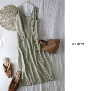 1万☆リリーブラウン Lily Brown☆釦ポンチワンピース☆M-S 5245