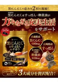 こだわりの国産原料贅沢配合】黒ニンニクとすっぽんのチカラ 30日分