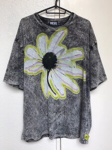 美品☆DIESEL ディーゼル☆2023SS T-WASH-H3 グラフィック Tシャツ カットソー /size:M/定価:38,500円/グレー/メンズ