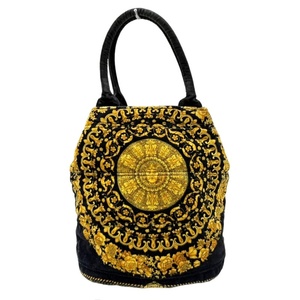 GIANNI VERSACE ヴjavascript:void(0);ェルサーチ バロック柄 ハンドバッグ レディース 【中古品】 22412R80