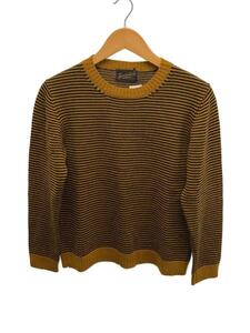 TENDERLOIN◆T-BOARDER KNIT/ニット・セーター(厚手)/S/ウール/キャメル/ボーダー