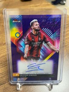 Topps Finest UEFA Club Competitions UCL 2023-24 Olivier Giroud Auto 直筆サインカード AC Milan /199