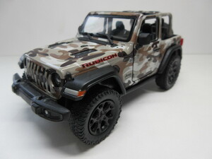 ★JEEP★Wrangler RUBICON★ラングラー　ルビコン　プルバックカー★迷彩ブラウン★オープントップ★1/34★新品・未使用品★