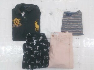 ◇ 《 ZARA/RALPH LAUREN まとめ売り5点セット サイズ混合 シャツ Tシャツ ポロシャツ パンツ レディース メンズ 》 P