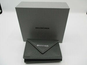 【未使用】バレンシアガ　三つ折り財布　ペーパーミニウォレット　391446 DLQ0N　ミニ財布