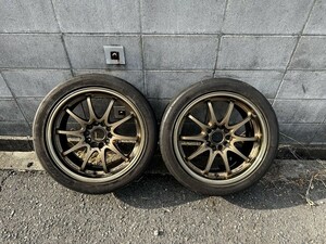 RAYS VOLK RACING CE28N 17インチ 8.5J +47 114.3 5穴 ブロンズ 2本セット 絶版モデル 希少サイズ GRB DC5 CL7 EP3 S2000 AP1AP2