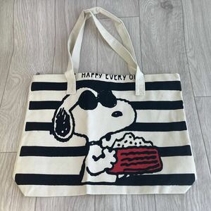 トートバッグ スヌーピー SNOOPY 大容量 ファスナー開閉 手提げ かわいい