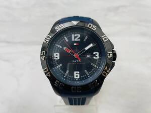 G7319 トミーヒルフィガー TOMMY HILFIGER 時計 クオーツ TH.222.1.34.1479 50M/5ATM ラバーバンド メンズ腕時計 不動品