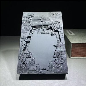 硯 中国無形文化遺産端硯天然老坑原石彫刻歙硯黒竜尾コレクション書道絵画文房四宝