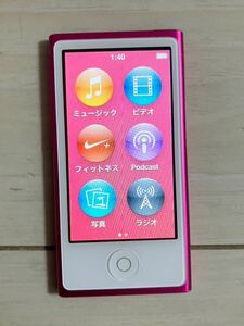 アップル 第7世代 mid 2015 iPod nano 16GB 本体 動作品 初期化 アイポッド ナノ 最終モデル A1446 MKMV2J apple ピンク 送料無料