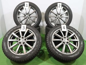 ハリアー RAV4 等に 4本 GRASS 19インチ 7J +35 5H PCD114.3 スタッドレス ヨコハマ アイスガード G075 2021年 225/55R19 80系 60系 50系