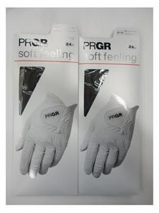 ■PRGR Soft Feeling GLOVE プロギア ソフトフィーリング メンズグローブ x 2枚【24cm/BK】『柔らかいのにやぶれにくい』PG-119