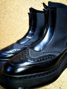 【Dr.MARTENS】ドクターマーチン ジェミソン センタージップ ブーツ UK5 (24cm ) CELIA QUAD JEMISON ZIP BOOT BLACK 厚底【美品】