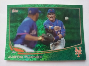 ★緑 パラレル JUSTIN TURNER TOPPS 2013 MLB キラ NEW YORK METS ジャスティン・ターナー LOS ANGELES DODGERS LA ドジャース メッツ