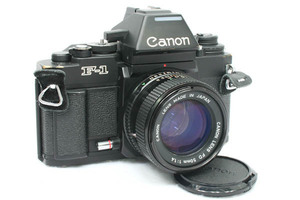 #G0396■キャノンMF/Canon New F-1+AEファインダー＋New FD50mm F1.4付■