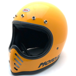 送料無料 BELL MOTO3 YELLOW 61cm/ベルモト3黄色イエロービンテージヘルメットvmxオフロードフルフェイスヘルメットstarモトスター70smoto4