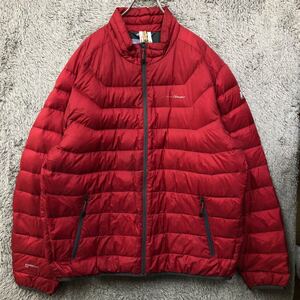 Eddie Bauer エディーバウアー ライトダウンジャケット サイズXL レッド ジップアップ 軽量 storm down 800 メンズ アウター 最落なし（320